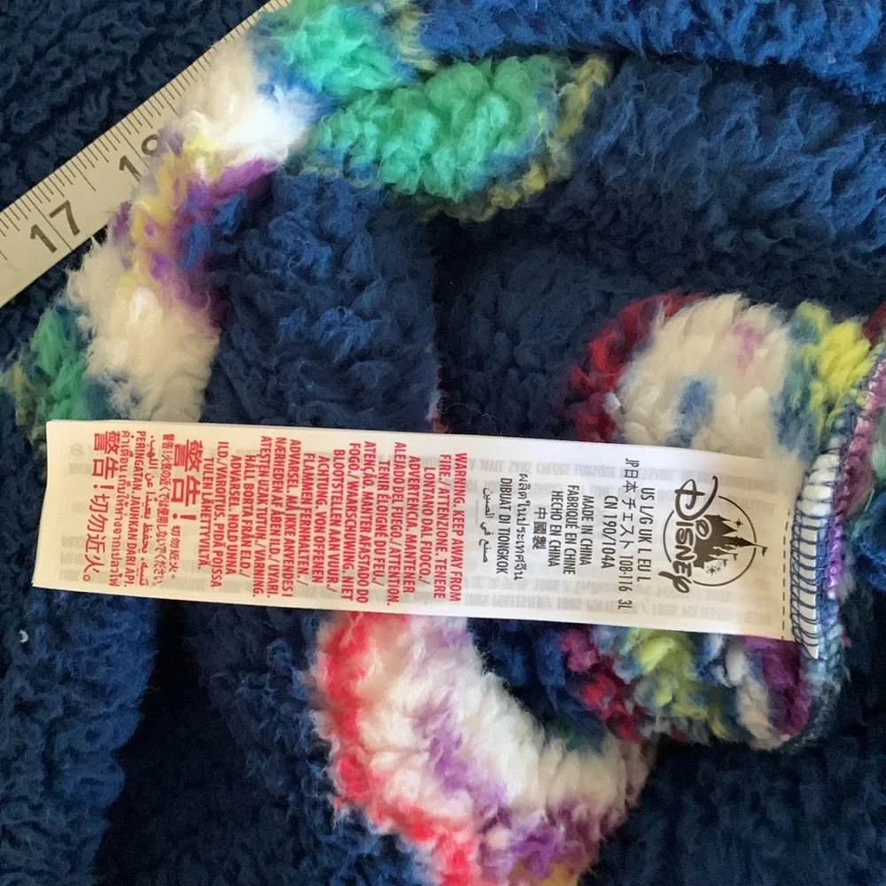 Disney Parks Mickey Mouse Sherpa Fleece Sweater US Size large Multicolor Faces - Picture 13 of 13